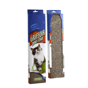 Griffoir en carton marron pour chat